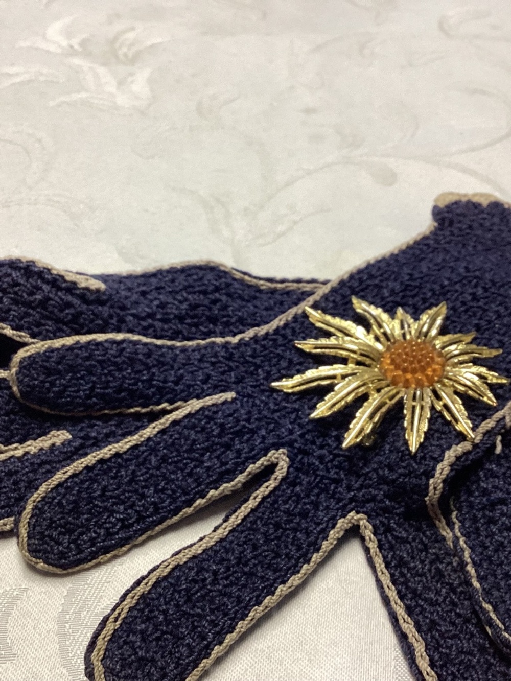 Sarah Coventry starburst brooch, mom’s collection